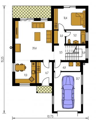 Floor plan of ground floor - CUBER 12